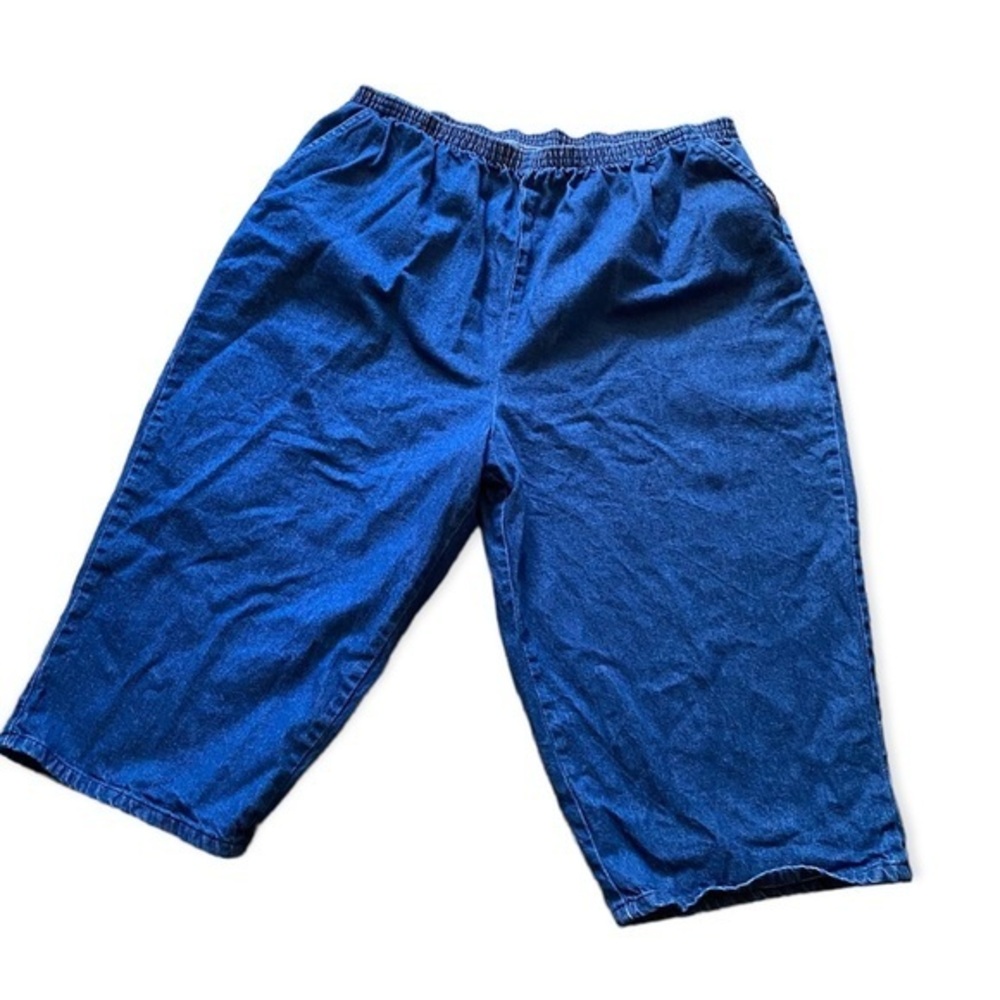Chic Shorts Women’s Plus Size 24W Average‎ Blue Stretch Pockets
